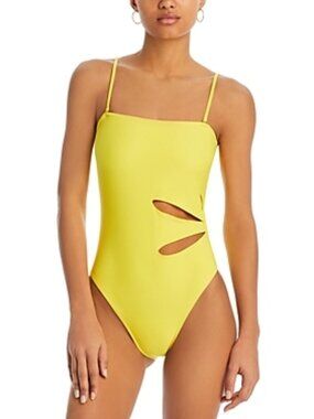228$ Ramy Brook Sevyn Strappy Cutout One Piece Swimsuit Size XL Citrine Orange